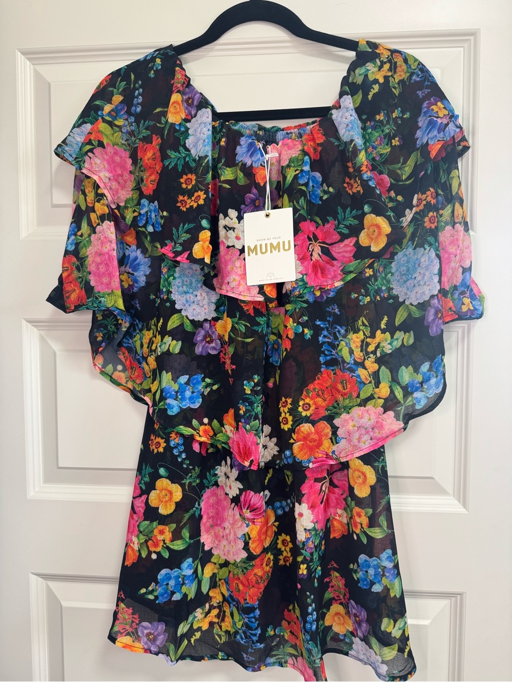 Show Me Your MuMu Black Floral Romper